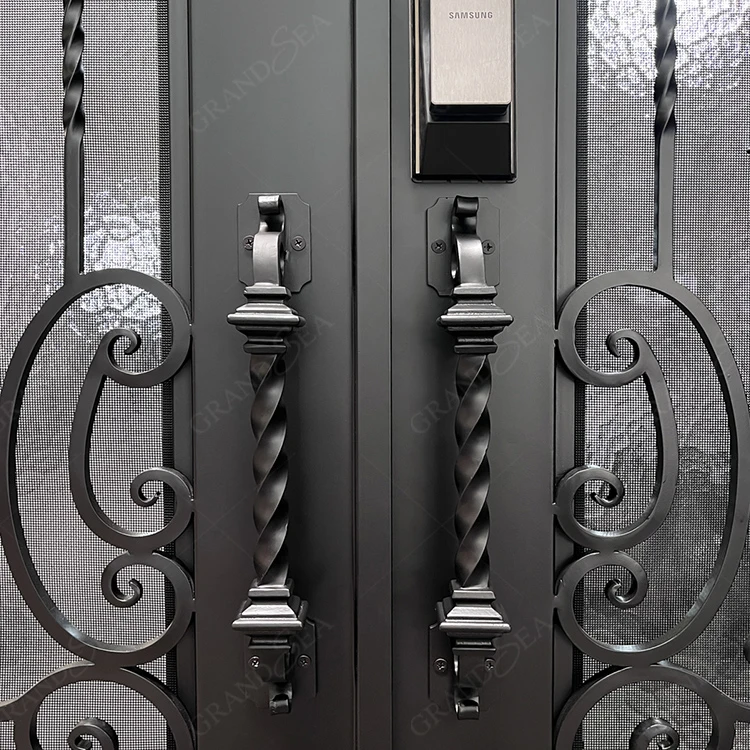 Grandsea Top Grade Customized Luxury Modern Villa Front Entry Iron Gate Security Entrance Wrought Iron Gate Modern