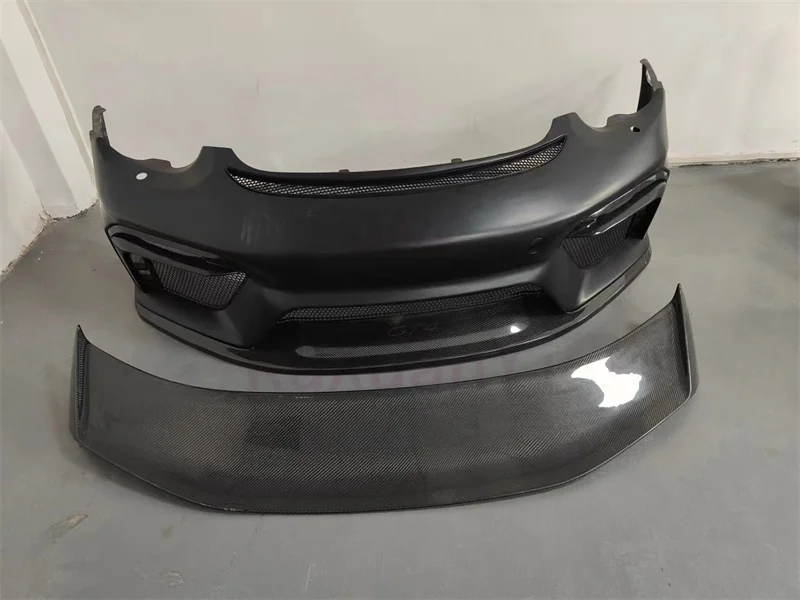 For the Porsche Cayman 987.2 upgrade A style semi carbon fiber front bumper rear diffuser rear spoiler body kit