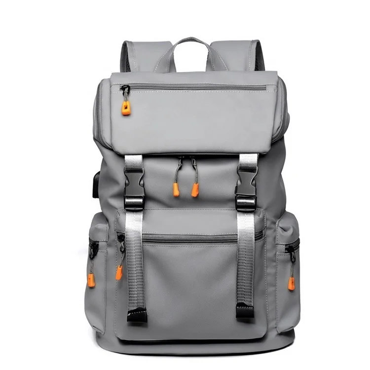 1 Piece Waterproof Sports Travel Mens Foldable High Quality Usb Rolltop Fashion Laptop Nylon Backpack Bag for Men School
