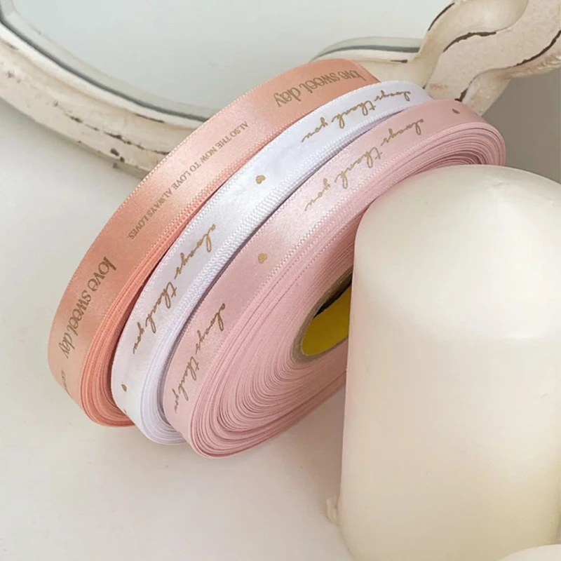 Elegant Floral Christmas Ribbon Polyester Festive Decorations Gift Ribbons