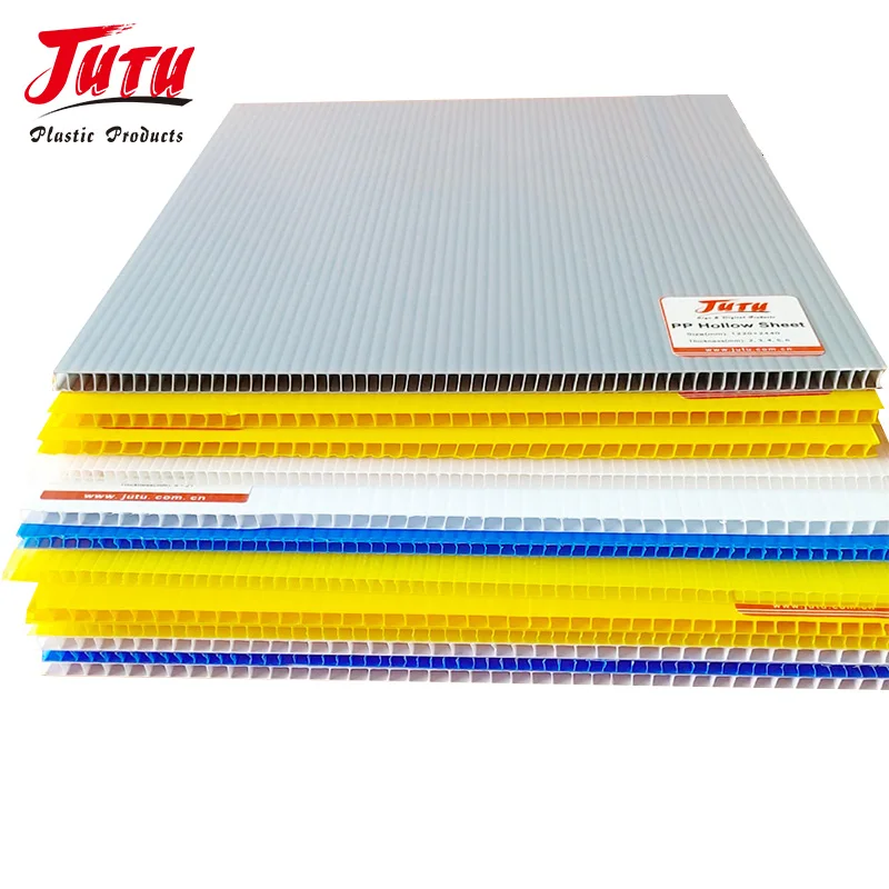 JUTU Factory Price PP Coroplast Sheets 4x8 Corflute Sheet Correx Board Manufacturer