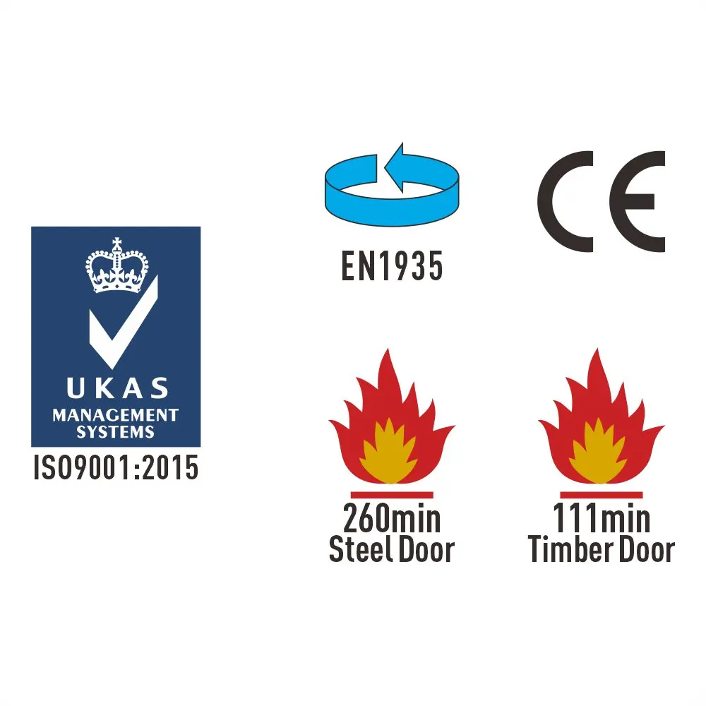 EN1935 CE fire rated full mortise template drilled hinge 5 in (127mm) A50M-5*4*3