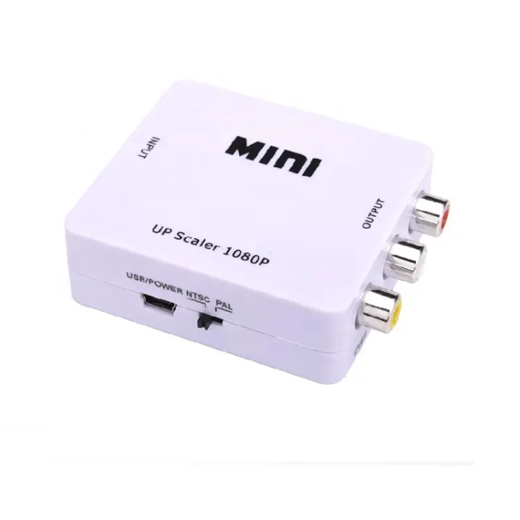 1080p Mini  HDTV to Av Converter HD2AV Converter CVBs Composite Video Adapter  With Usb Cable For TV