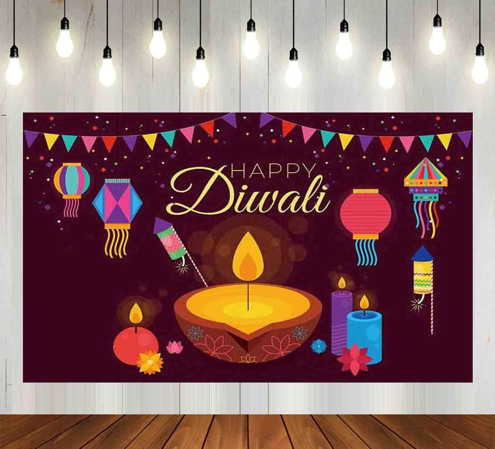 Золотые черные украшения для фестиваля Diwali праздничный гобелен счастливый фон настенный подвесной