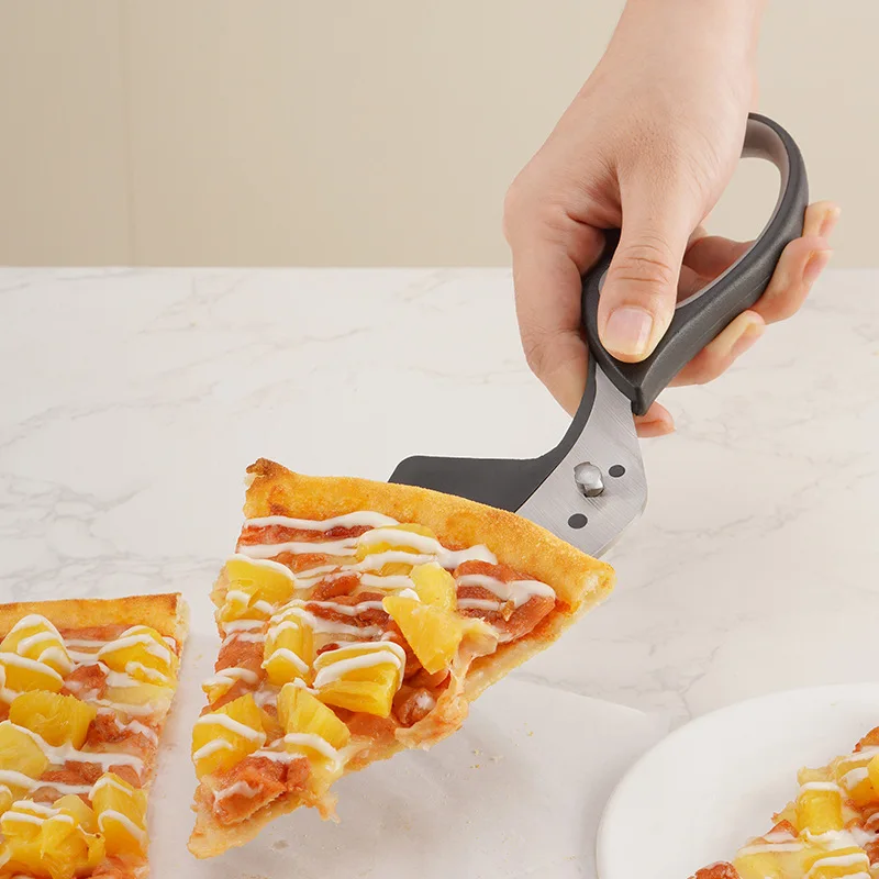 Besafe One-Handed Operation Ultra Sharp Detachable Blade Stainless Steel Pizza Scissors cutter Pizza Spatula Slicer