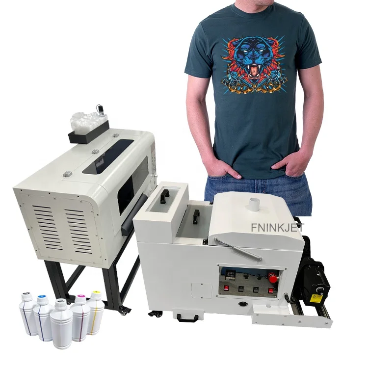 T-shirt Printer Newest Design Double Head DTF Printer XP600 Roll to Roll A3 DTF Printer With Shaker and Dryer