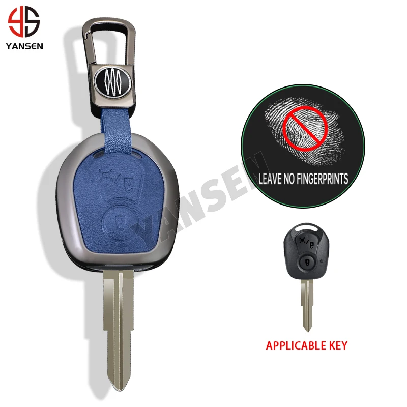 2024 New Zinc alloy leather key case For SsangYong Actyon Kyron Rexton Key Decoration Accessories