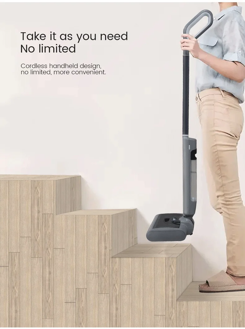 Handheld Wireless Floor Scrubber Moping Machine for Home Use
