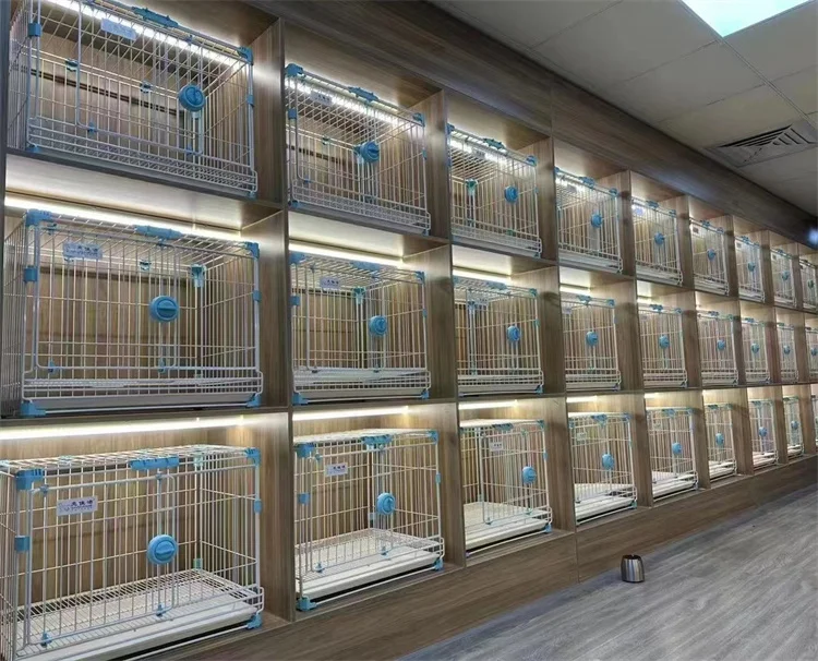 2023 New Design Stack Iron Metal Out Door Foldable Folding Cage Dog Cage With Wheels
