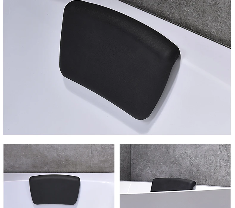 Hot Sale Bathroom Waterproof PU Foam Neck Relaxing Bathtub Spa Bath Pillow Headrest With Suction Cups