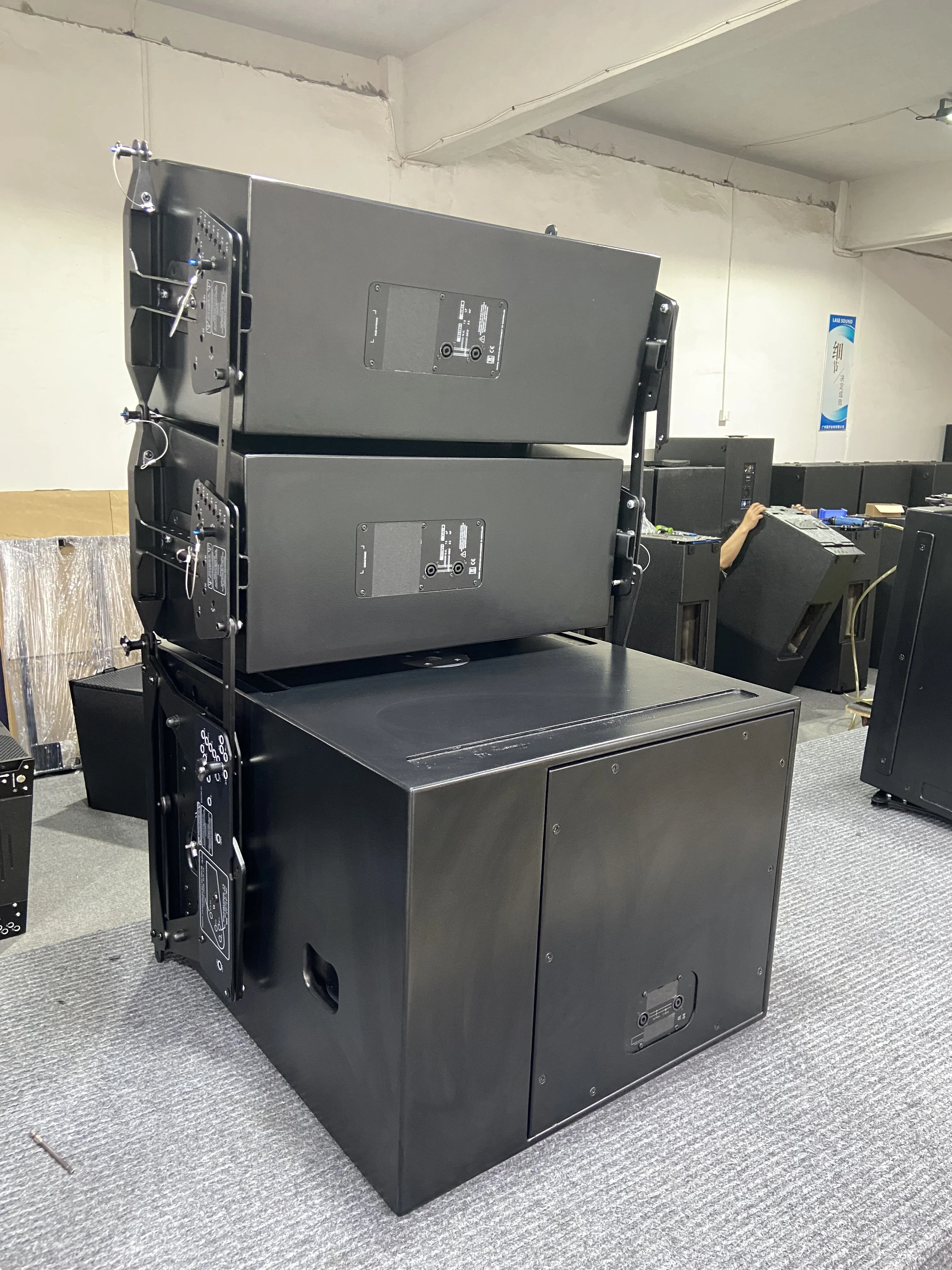 12-Inch Lase sound Audio Church Line Array Speaker professional pa System Powerful 1000W Active Outdoor Use Wooden Material