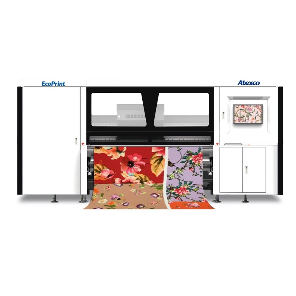 Высокоскоростной промышленный цифровой текстильный принтер-Atexco Ecoprint 24-часовая печать для всей ткани прямо одежды