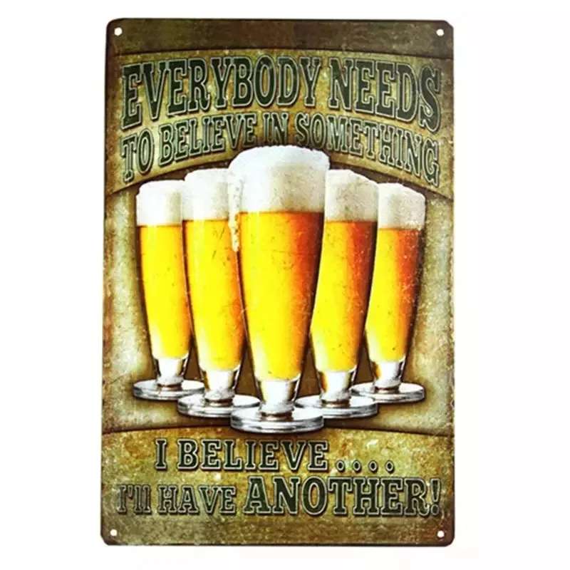 Top Quality Wall Plaque Customized Metal Poster Bar Garage Wall Decoration Tin Sign