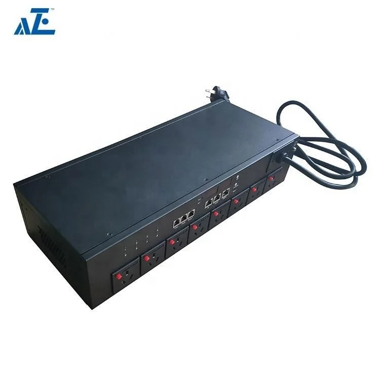 2U Rack Mount Switched Intelligent Pdu 8 Outlet C13 Remote Control