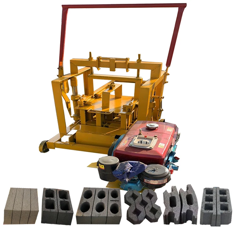 Hot sale hollow block fly ash cement manual  brick making machine
