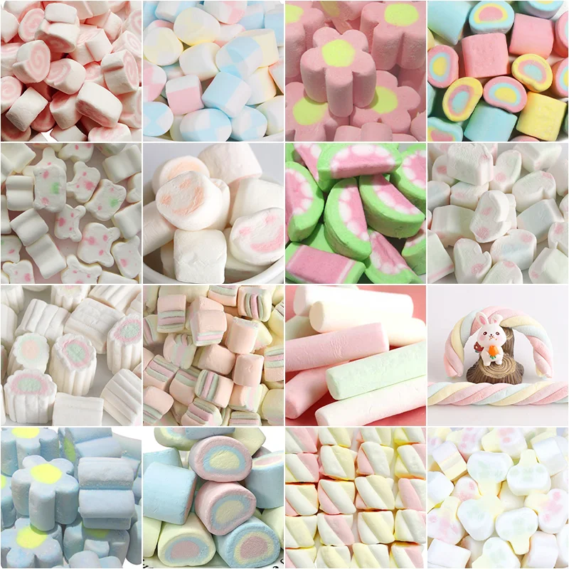 20g Factory wholesale mixed color heart candy halal marshmallow pink and white marshmallows candy