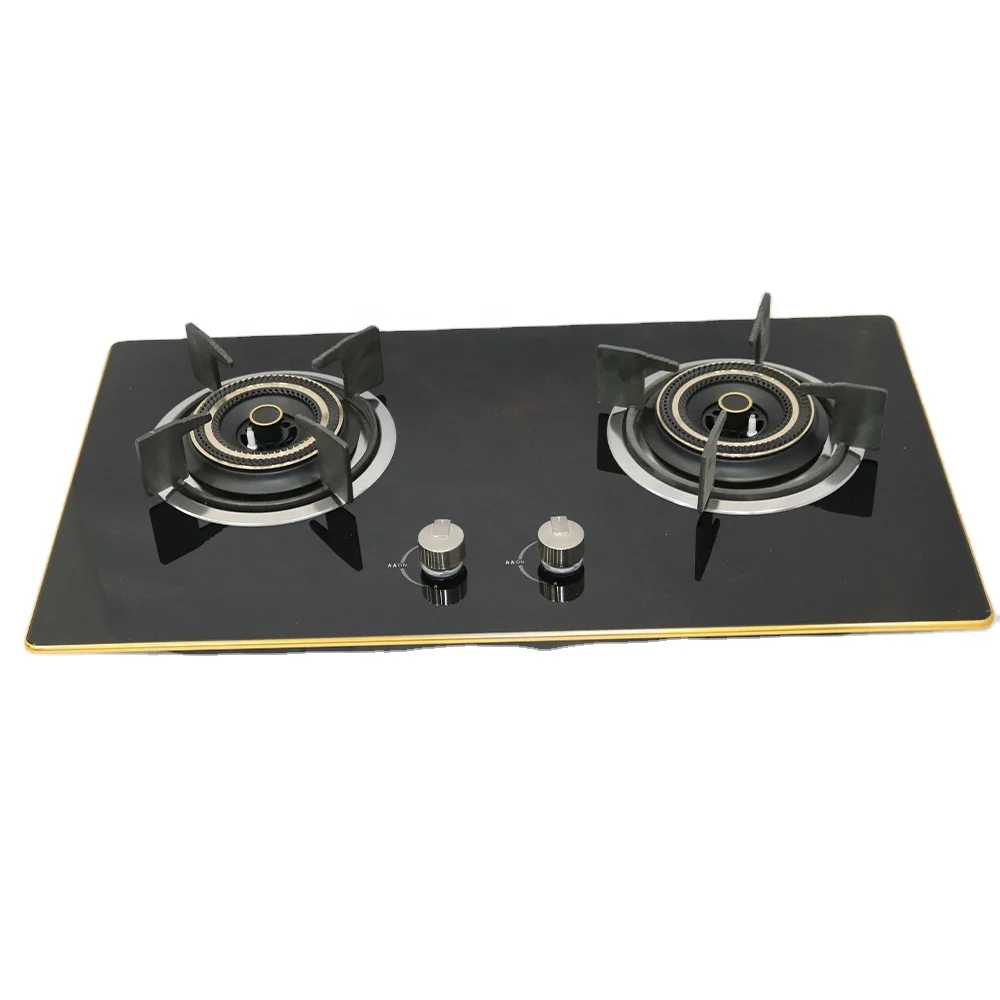 Thailand Hot Sale Infrared Stove Good Price Build In Gas Cooktop Glass Panel Built in 2 Burner Gas Cooker