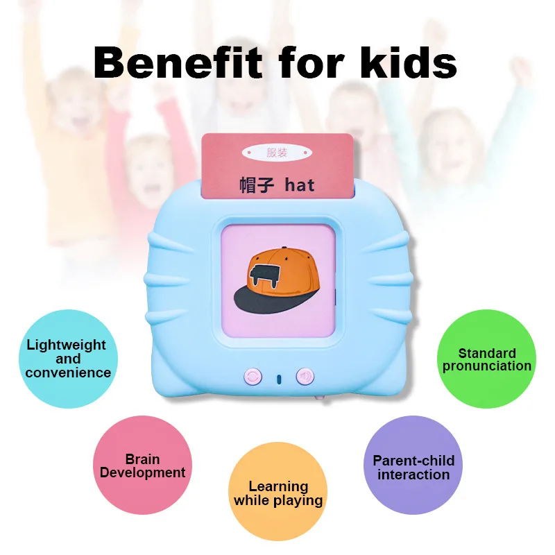 High Quality Talking Audible Flash Cards Learning Bilingual Talking Flash Card Early Education Toy Machine