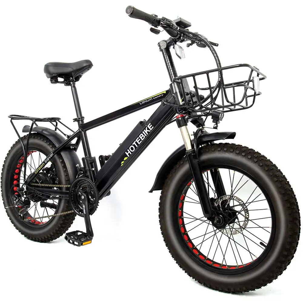 
20 inch fat bike electric cargo 500w brushless motor ebike with better grip durable tire 