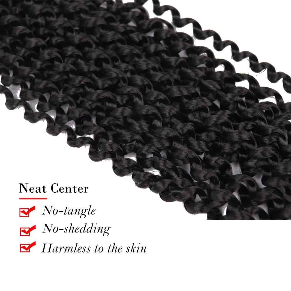 Passion Twist Crochet Hair Water Wave Crochet Braids for Passion Twist Hair Extension Synthetic Pre Looped Fluffy Curly Crochet