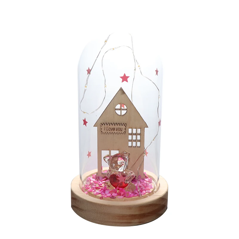 New Arrival Creative Gift Micro Landscape Glass Oval cover Transparent Display Glass Dome Bell Jar