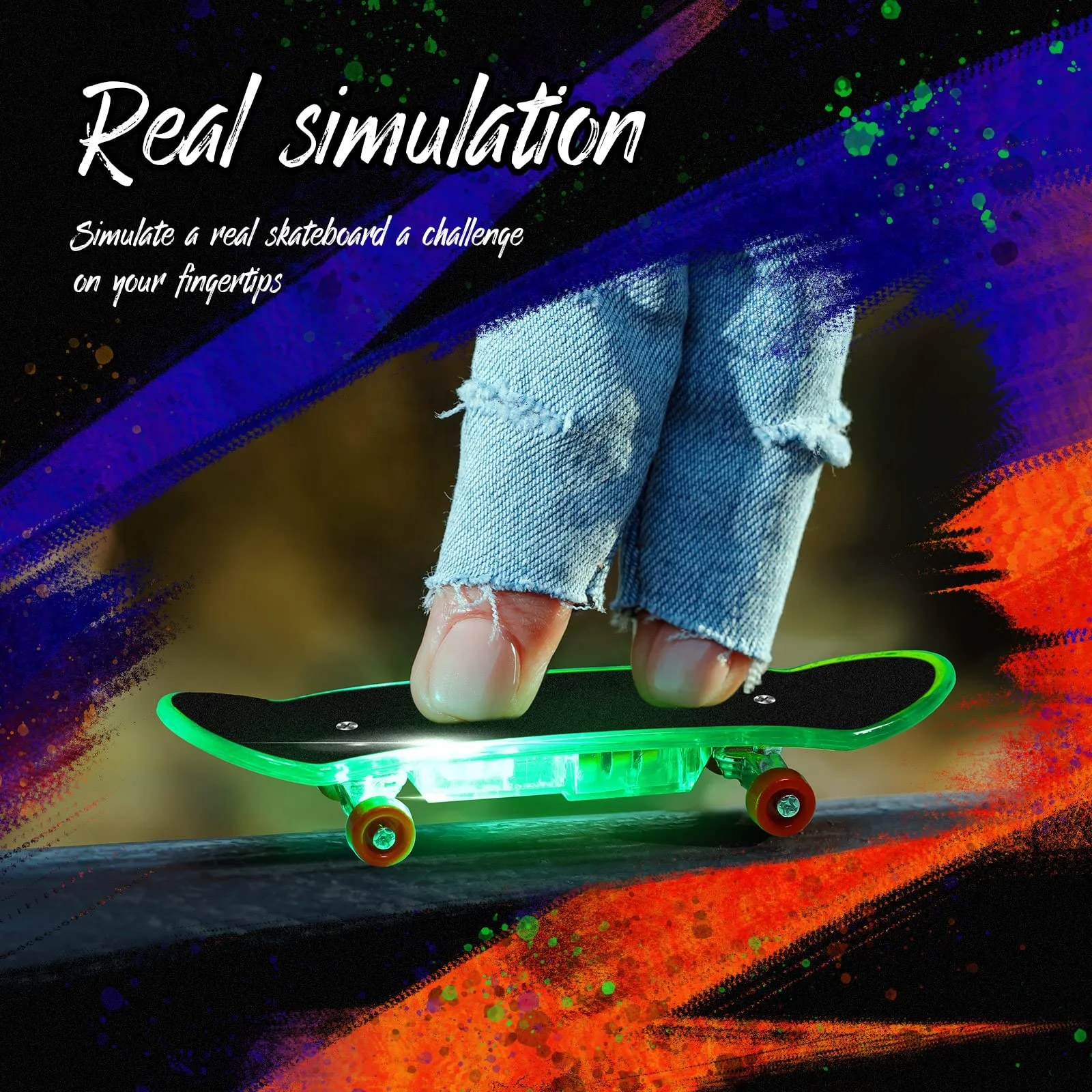 professional skateboard track brasil mini finger sports skateboards finger skate boarding mini finger led skateboard