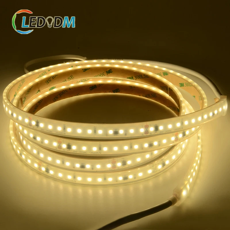 HV 110v 220v светодиодные ленты 120 светодиоды/м 6500k 4000k 3000k IP66 силиконовый корпус 50 м