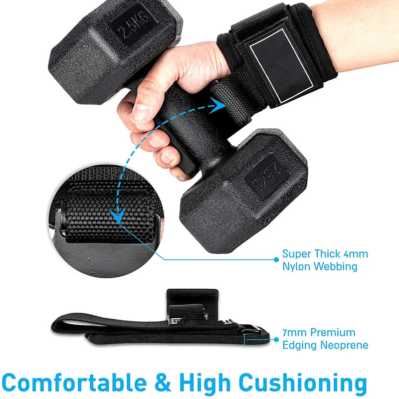 Wholesale Fitness Custom Logo Weightlifting Gym Weight Lifting Hook Straps