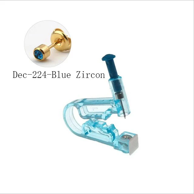 Gun Safety Disposable Earring Gun Units With 24k Gold Plating Stud Kit Sterilized Eo Ear Piercing Unit Tool