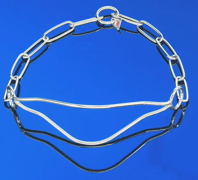 Customized Factory 2024 Dog Training Collar Stainless Steel Dog Training Chain Collar U-shaped Stimulation Control/Head-up chain