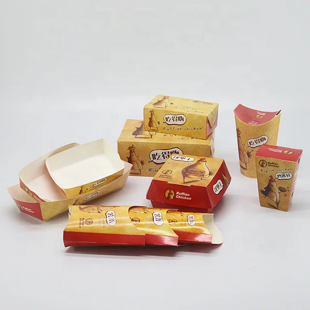 LOKYO full set snacks takeout packaging french frieschicken nuggets hamburger fast food packaging