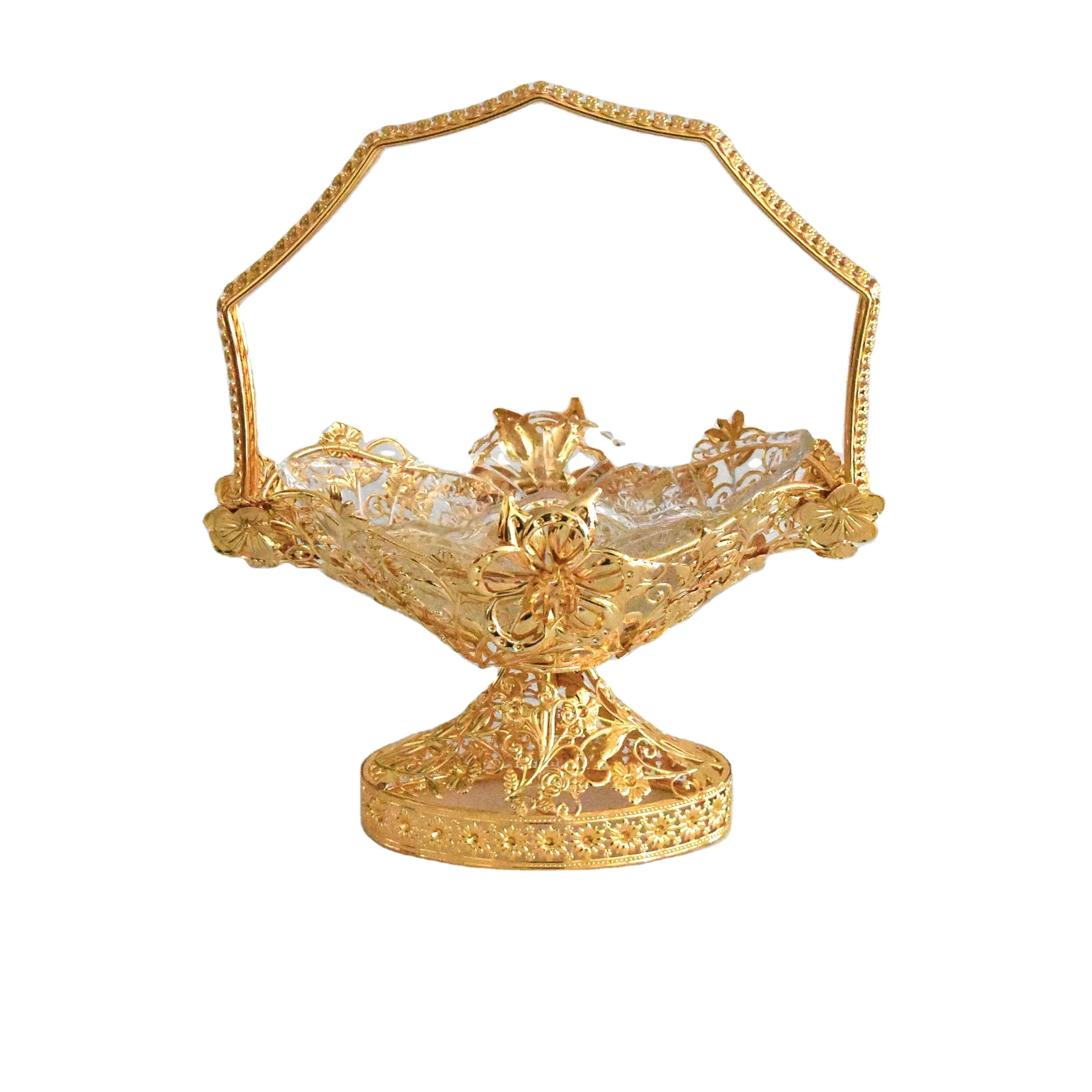 Birthday party Arabian gold cake dish wedding gift fruit platter snack basket