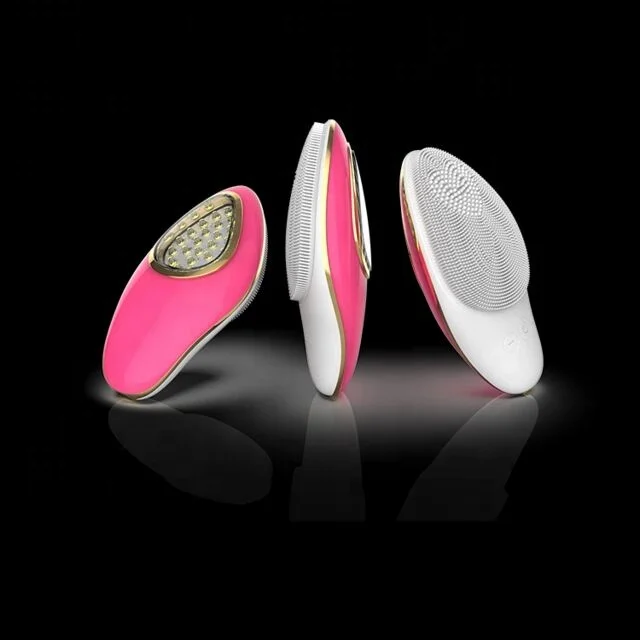 Custom Rechargeable Beauty Personal Care Deep Cleansing Mini Waterproof Wireless Sonic Electric Silicone Face Cleaning Brush