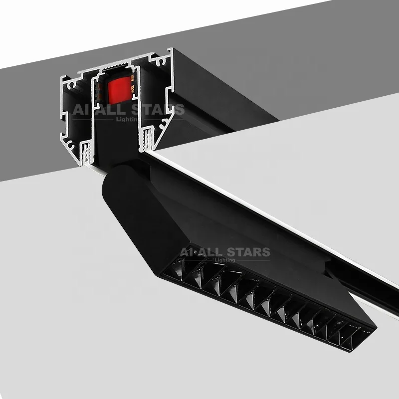 Russia Stretch Ceiling Magnetic Track Lighting 220V 48V Aluminium Profile Hidden Track Light For Pvc Stretch Film Ceilings