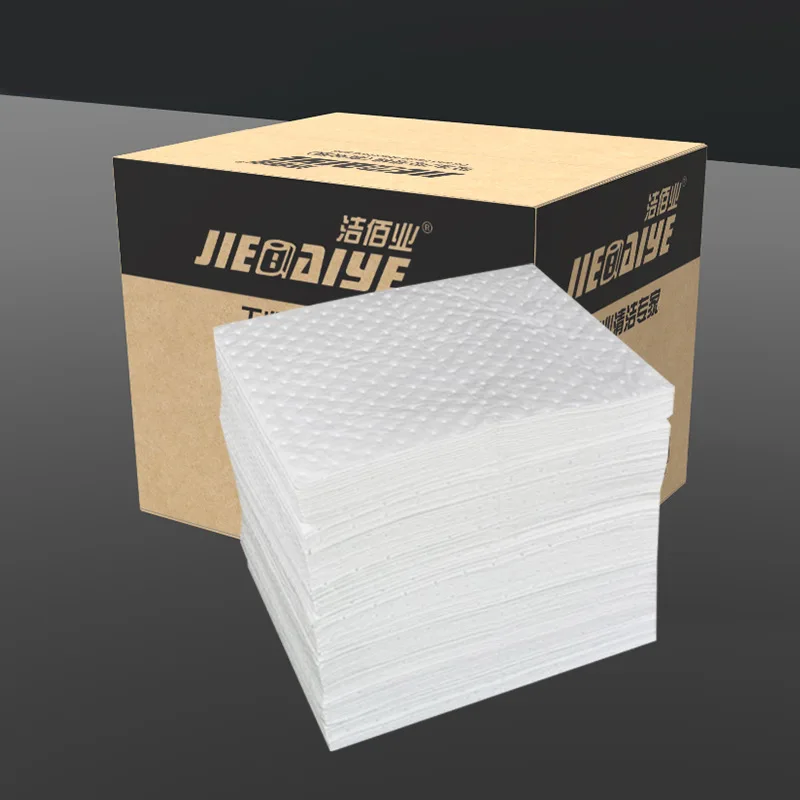 Efficient white single tear thread composite pressure point oil-absorbing non-woven cotton sheet