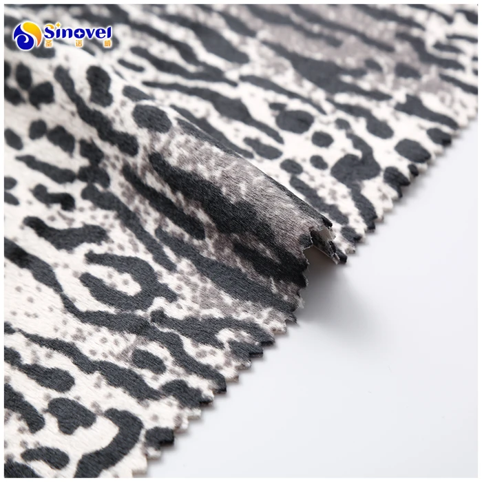
Polyester knitted animal printed fleece fabric vlour printed velvet print fabric 