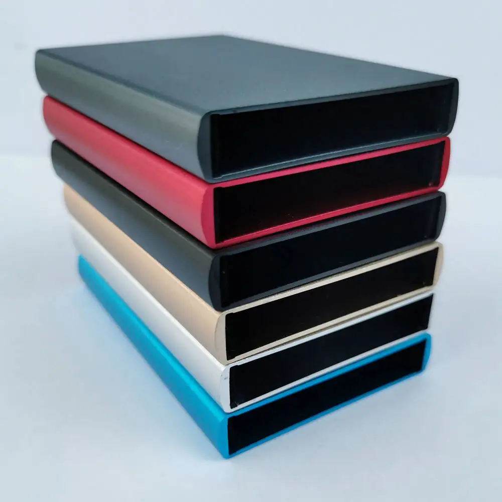 Wholesale  Business Gift 10 cards large capacity  Aluminum Metal Blocking Minimalist Men Pop up Credit Card Holder Wallet