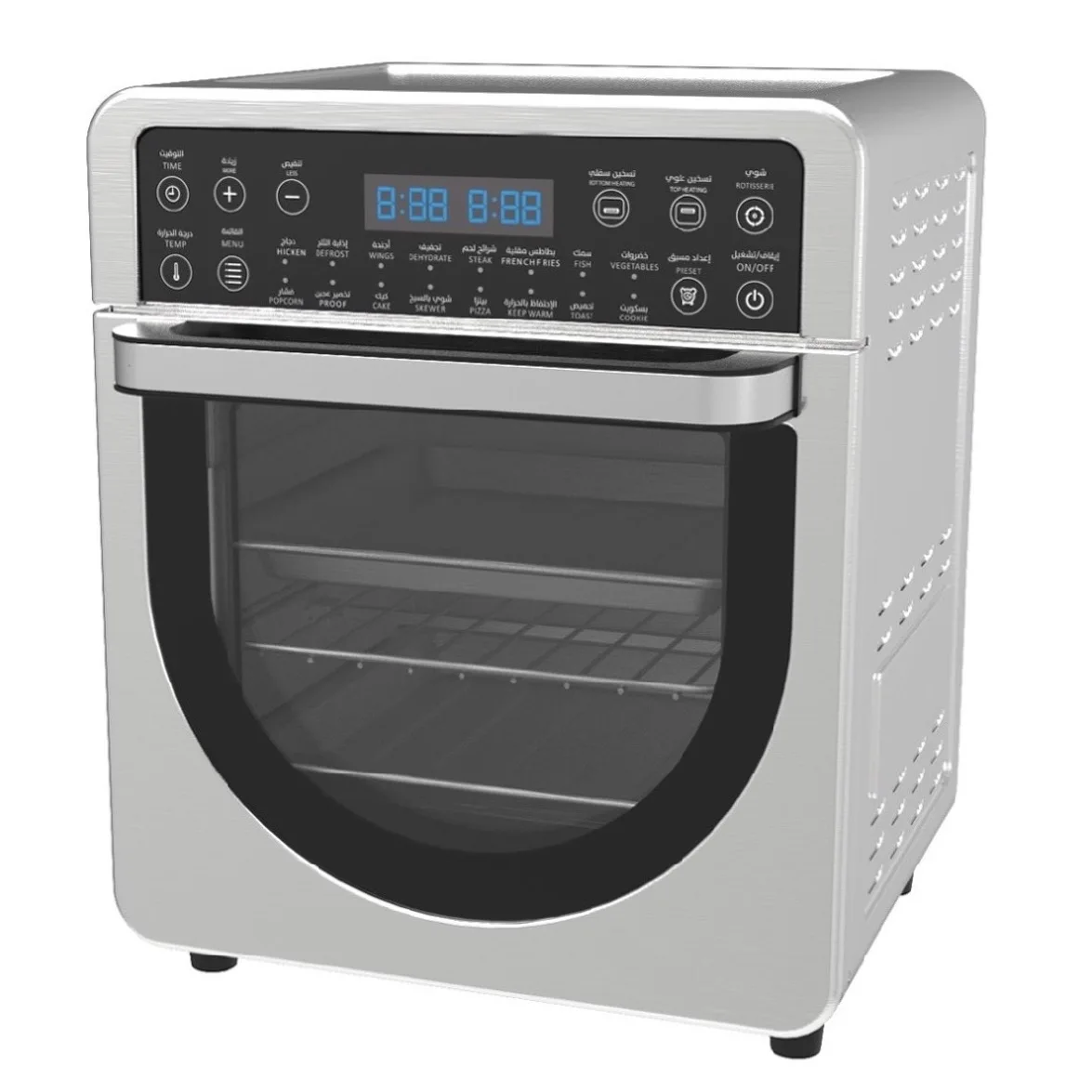 Double SS-color Large-capacity Multilayer-structure Healthy-cooking Touchscreen Kitchen Electric Air Fryer Oven