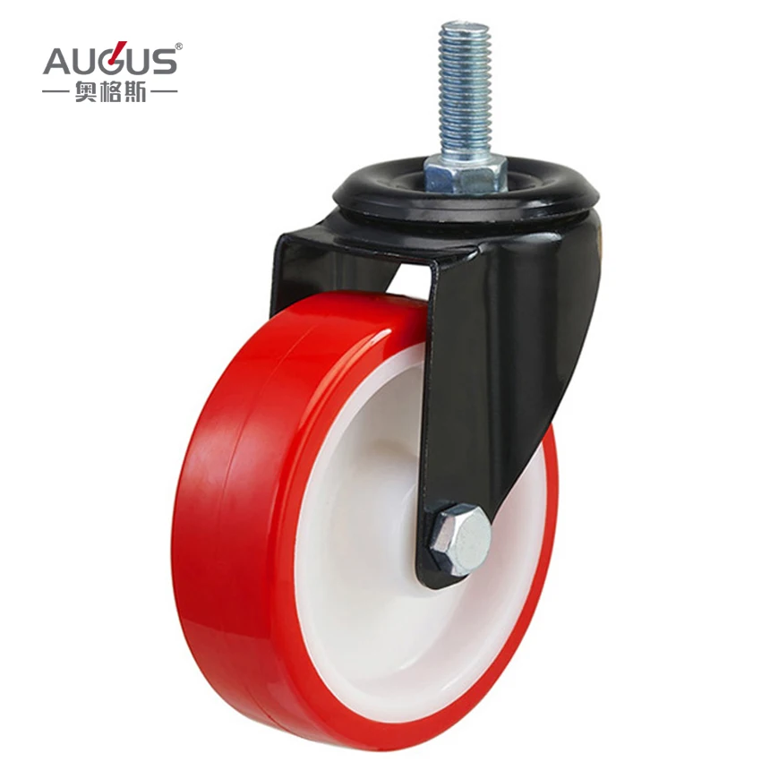 4 inch moving trolley wheel industrial swivel polyurethane caster wheel