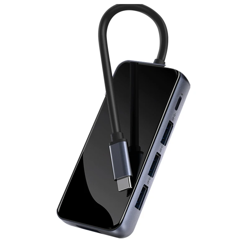 USB C Type-c концентратор USB 5 в 1 док-станция для ноутбука с USB 3,0 концентратор RJ45 PD Hub адаптер