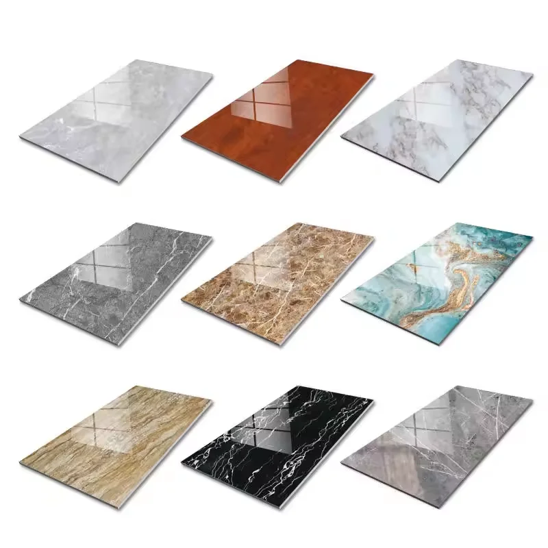 Plastic Marble UVboard PVC Sheet For Walls Decoration Factory high glossy decoration 1220x2440mm UV board