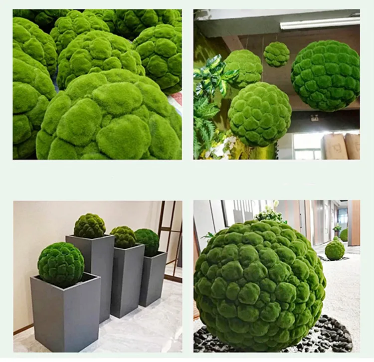 Hot selling artificial decorative green marimo moss balls for garden or home