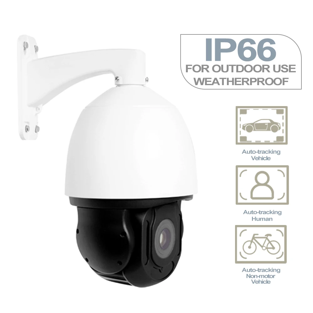 car plate number tracking 4K 8MP 25x Optical Zoom Starlight IR 300m  Network auto-tracking high speed PTZ 4k camera