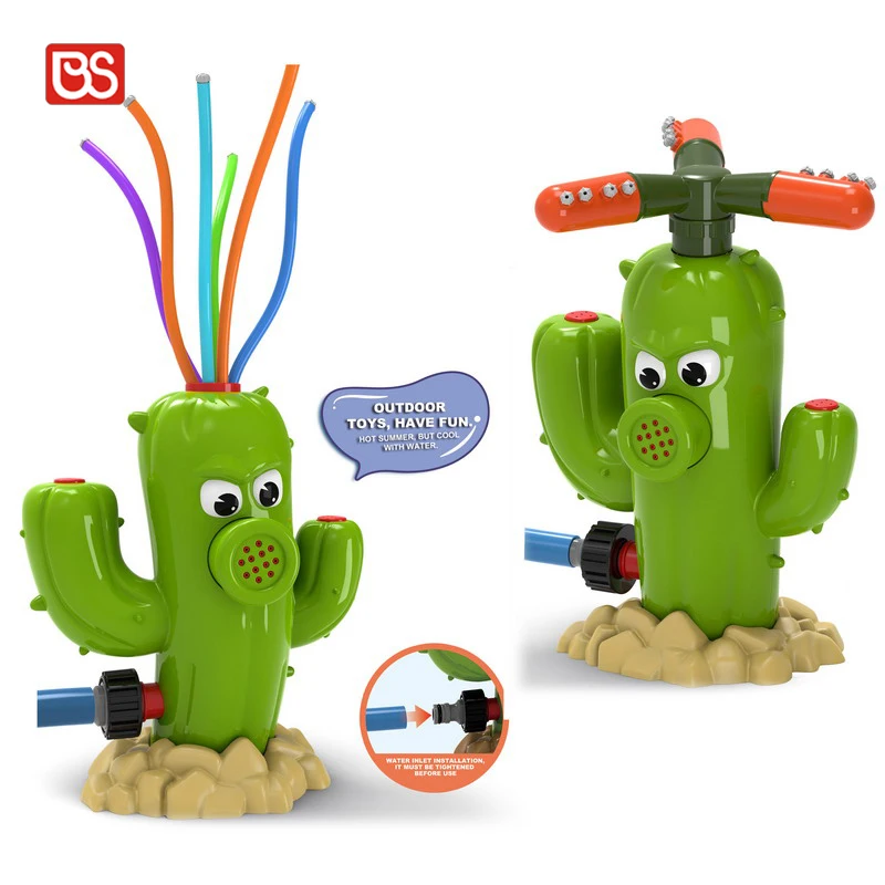 BS Funny Water Spray Splash Sprinkler Toy Summer Outdoor Play Action Cartoon Fire Hydrant Cactus Garden Sprinkler Toys for Kid