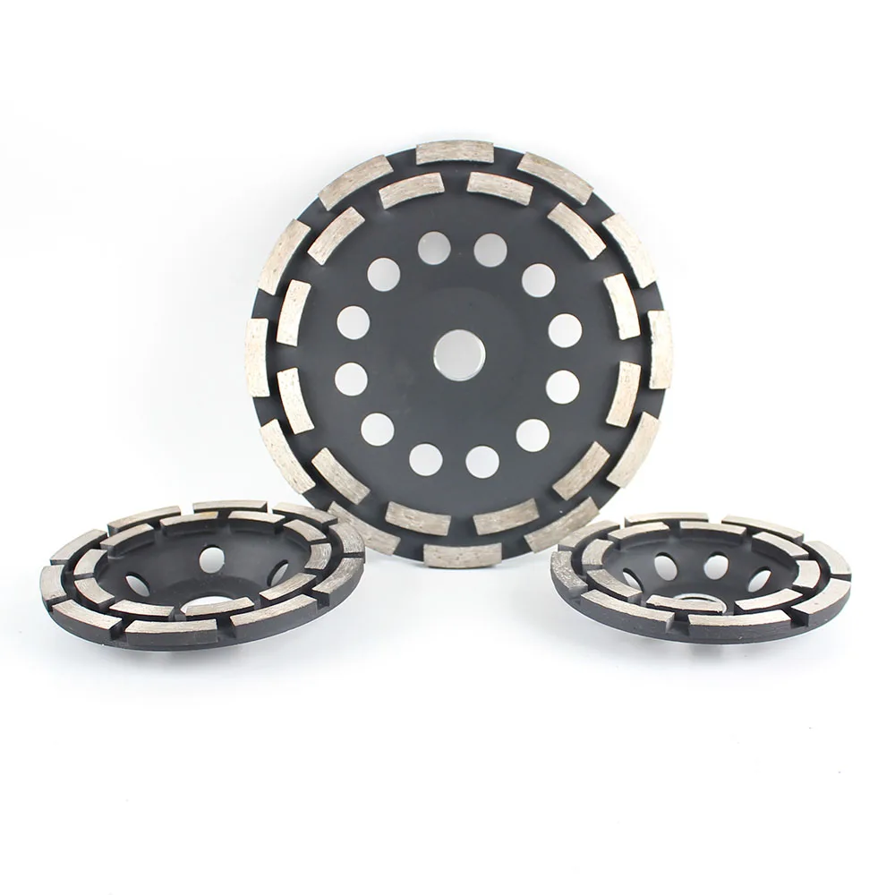 Raizi 4.5/5/7 Inch 22.23 Double Row Diamond Grinding Cup Wheel for Concrete Stone
