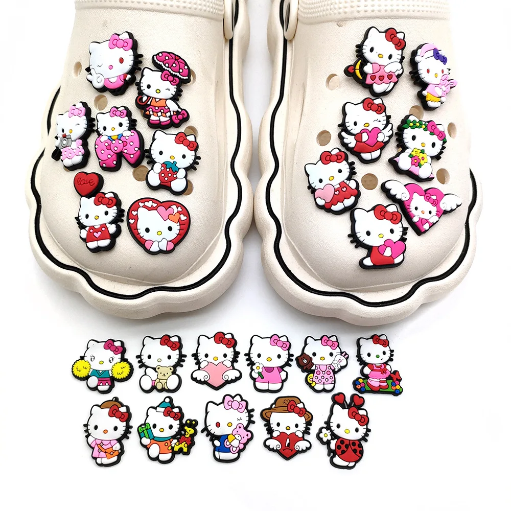 2024 cartoon Sanrioed Hello kittyed HK designs pvc shoe charms custom charms for Shoe decoration