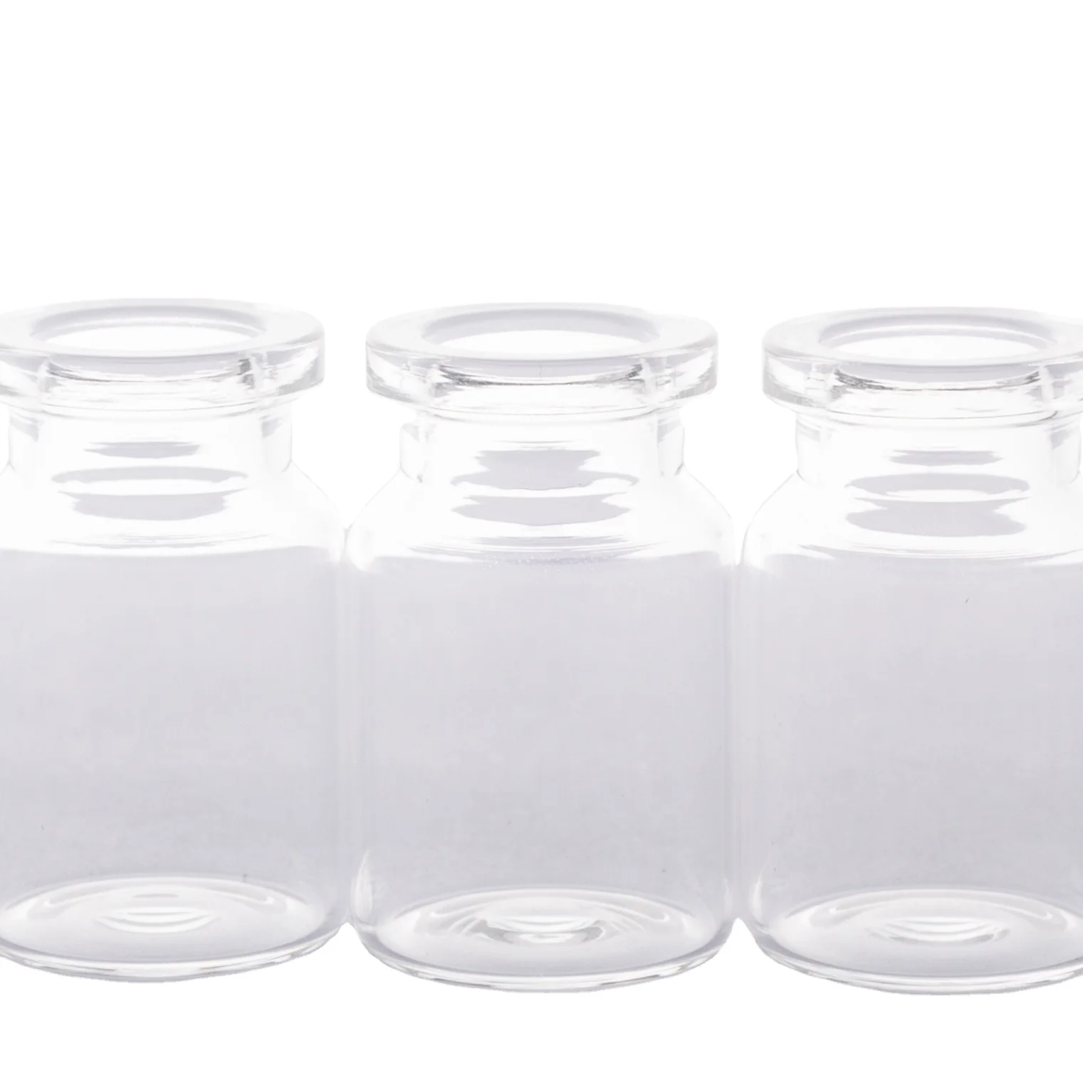 2ml Factory Wholesale Customized Pharma Middle Borosilicate Glass Injection Bottles with Caps and Rubber Stopper for Medical