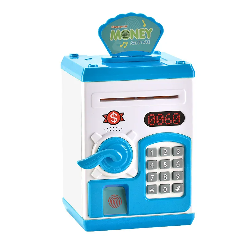 Simulation of fingerprint identification piggy bank child creative ATM electric code (currency music gift piggy bank cross-borde
