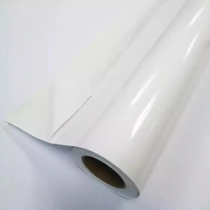 Outdoor Glossy Matte 100 Micron White Self Adhesive Vinyl PVC Vinyl Roll