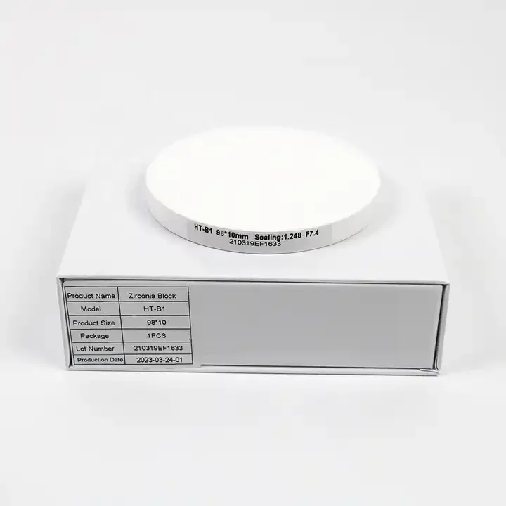 zirconia blocks Dental Lab CAD CAM Acrylic Block HT/ST/ 98mm White Zirconia Block